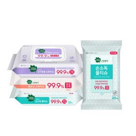 상품 이미지: 그린핑거 엠보싱/유아용품 소독티슈 캡형 10팩 모음전