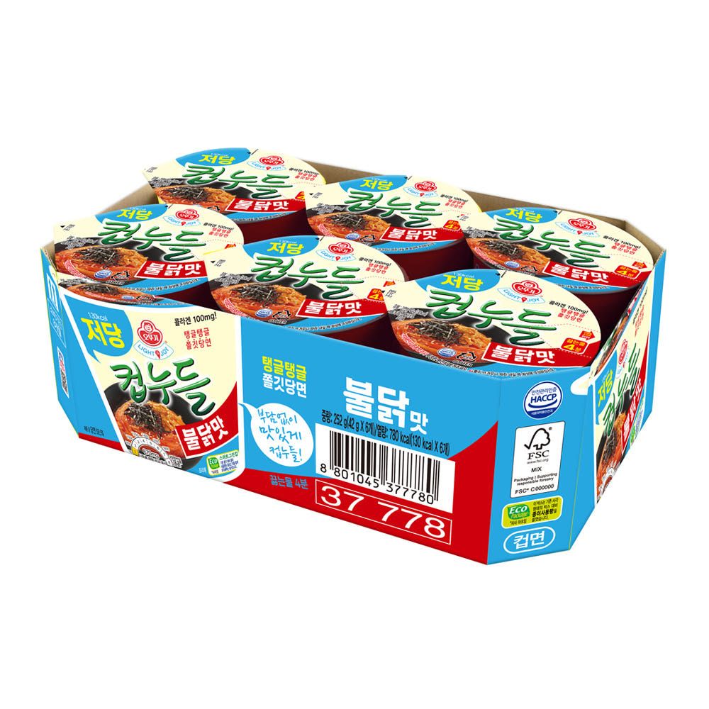 상품 이미지: 오뚜기 LIGHT&JOY 저당컵누들 불닭맛 42g 6개