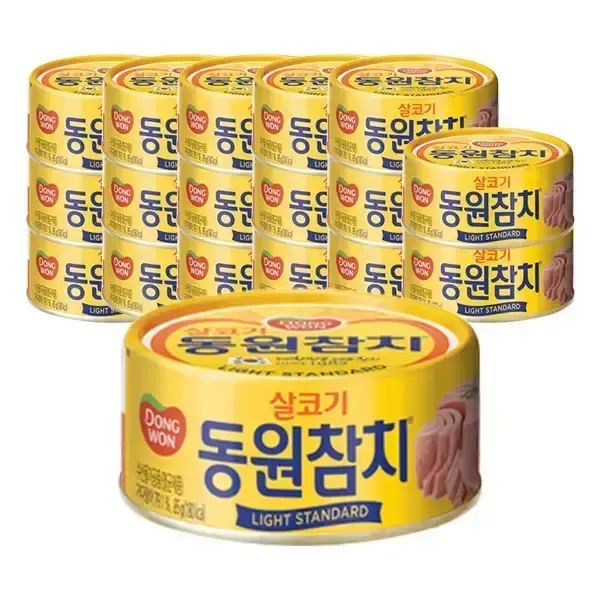상품 이미지: 동원 라이트스탠다드참치, 85g, 18개
