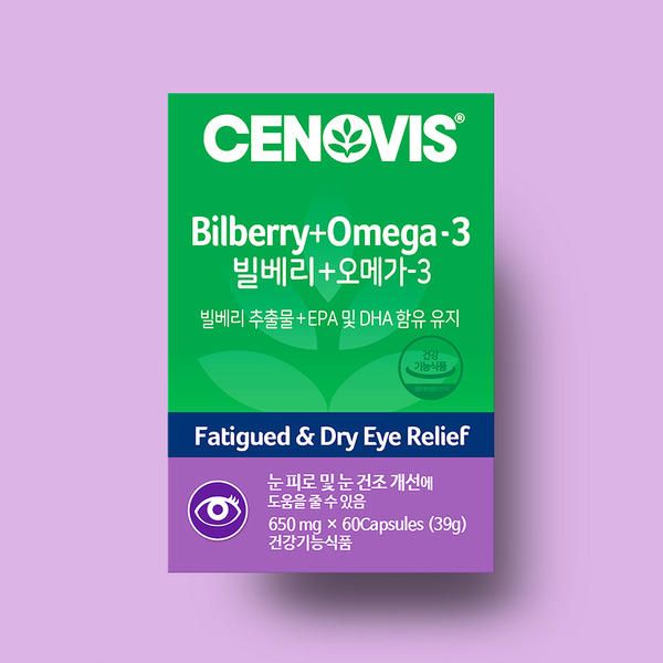 상품 이미지: 세노비스 빌베리+ 오메가 3 60캡슐 눈 피로 건조