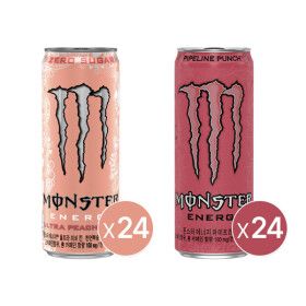 상품 이미지: (현대홈쇼핑)몬스터 에너지 피치킨 355ml 캔 24개+몬스터 에너지 파이프라인펀치 355ml 캔 24개