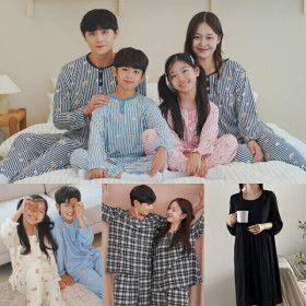 상품 이미지: 20%쿠폰/빅사이즈 봄신상/소프트스킨/실키/피치기모잠옷/여성/원피스/커플/아동/주니어/가족