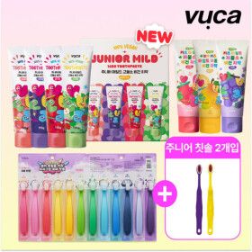 상품 이미지: VU.CA 비건 고불소 저불소 어린이 치약 칫솔 모음 뷰카 (+칫솔2개입)