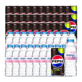 상품 이미지: 펩시제로 라임 210ml 30캔+아이시스8.0 300ml 20펫