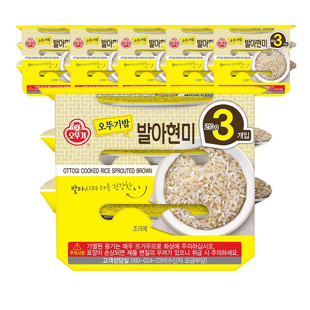 상품 이미지: [슈퍼적립] 오뚜기 맛있는 오뚜기밥 발아현미 210g, 18개