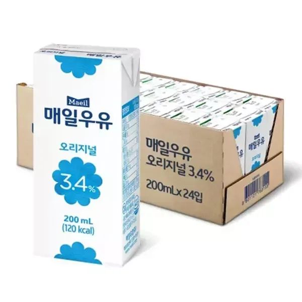 상품 이미지: 매일우유 멸균 오리지널 200ml, 24개