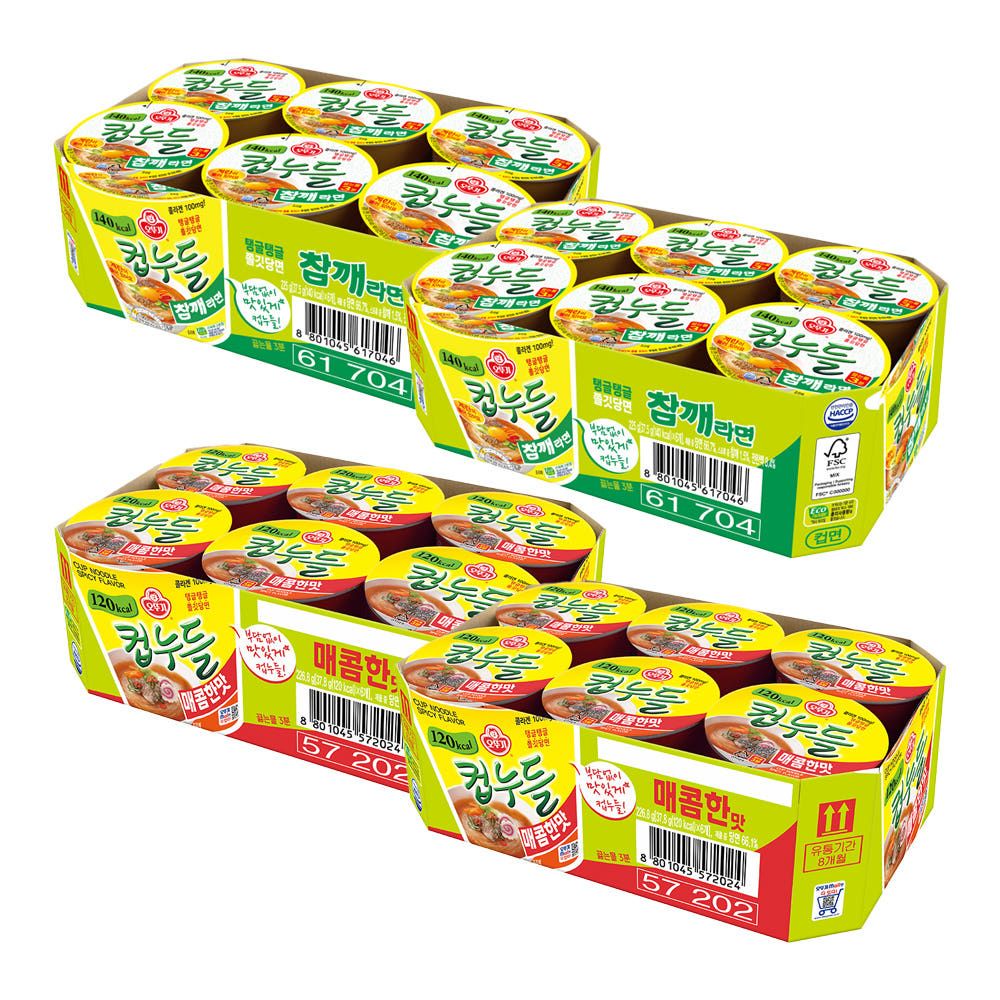 상품 이미지: [슈퍼적립] [12+12] 오뚜기 컵누들 참깨라면 12개+매콤한맛 12개 외 14종