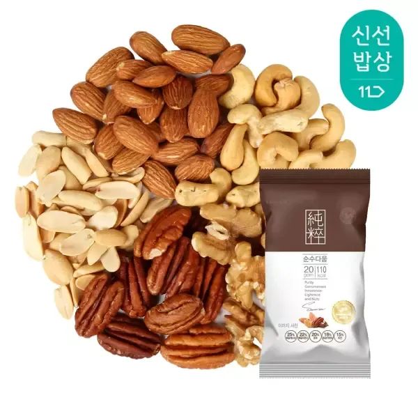 상품 이미지: [산과들에] 하루견과 순수다움 100봉 낱봉 / 실속 견과 견과류 간식