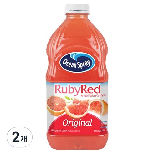 상품 이미지: 오션스프레이 루비 레드 자몽 드링크, 1.89L, 2개
