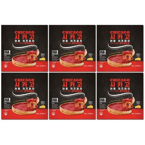 상품 이미지: 리얼 시카고피자 치즈 6판 세트, 6개, 355g