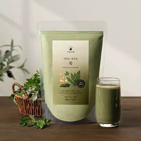 상품 이미지: 가루선생 타먹는 생두유 쑥 500g 국산 참쑥 가루 식물성 음료