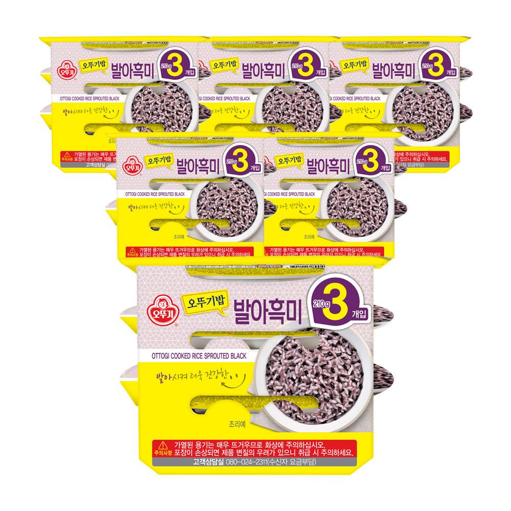 상품 이미지: 오뚜기 맛있는 오뚜기밥 발아흑미 210g, 18개