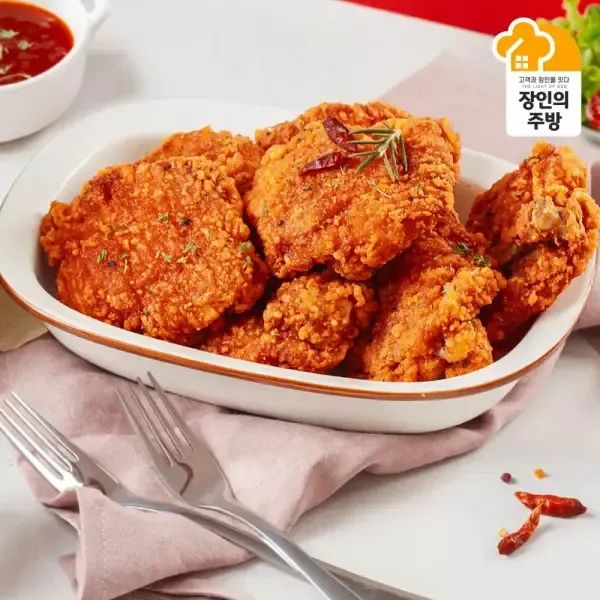 상품 이미지: [품질보장][편의점_조각치킨]매콤넓적다리 1.25kg(10조각) VS. 편의점 3,300원/조각