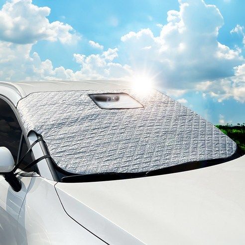 상품 이미지: 탐사 차량 내부 온도 상승 방지 햇빛가리개 블랙박스 앞유리용 + 보관용 가방(블랙박스 녹화가능)