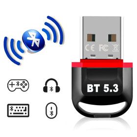 상품 이미지: v5.3 PC USB 무선 블루투스 동글 어댑터 멀티페어링 연결 스피커 이어폰 컴퓨터 노트북 데스크탑 동글이