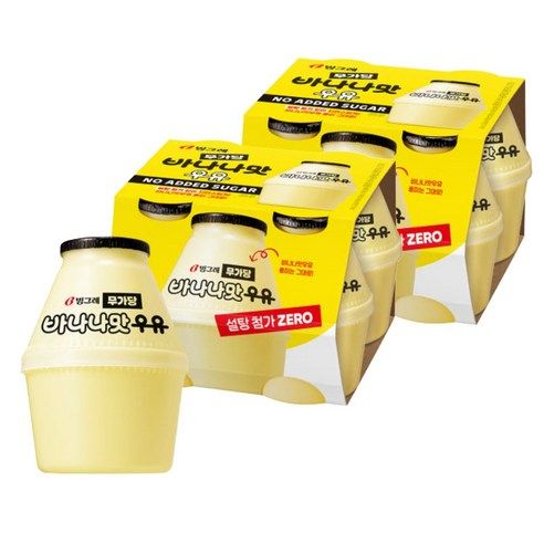 상품 이미지: 빙그레 무가당 우유 바나나맛 설탕첨가제로, 20개, 240ml
