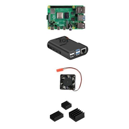 상품 이미지: 라즈베리파이4B 4GB심플케이스&쿨링 키트