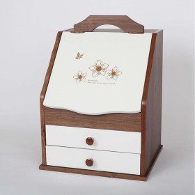 상품 이미지: 2단 로맨틱 좌식화장대 미니화장대 화장품 정리함 수납 보관함 국산 무료배송