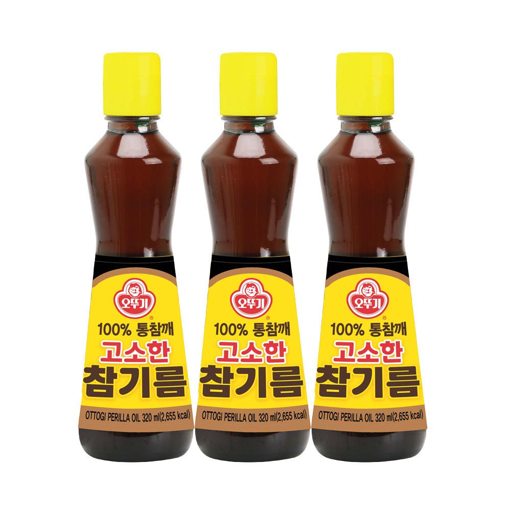 상품 이미지: [슈퍼적립] 오뚜기 고소한 참기름 병 320ml 2개+1개