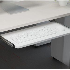 상품 이미지: 책상 밑 키보드 받침대 데스크 테이블 수납 연장 확장 둥근 슬라이딩 트레이