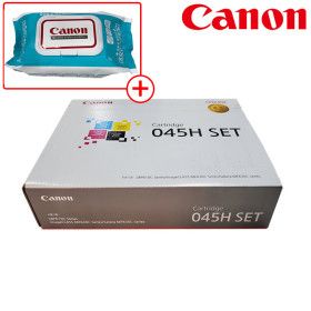 상품 이미지: 캐논 정품 토너 CRG-045H B+C+M+Y 4색 세트    에코클린 캐논 물티슈 70매 증정