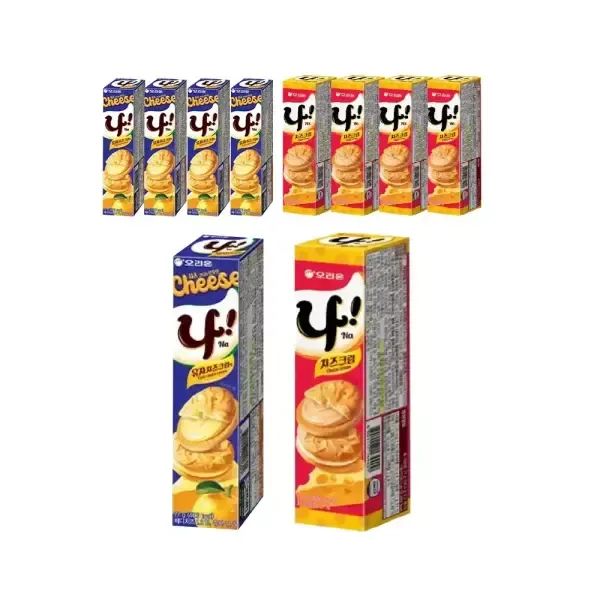 상품 이미지: 오리온 유자 치즈크림 샌드 나, 77g + 오리온샌드 나 77g 각 5개 (총10개)