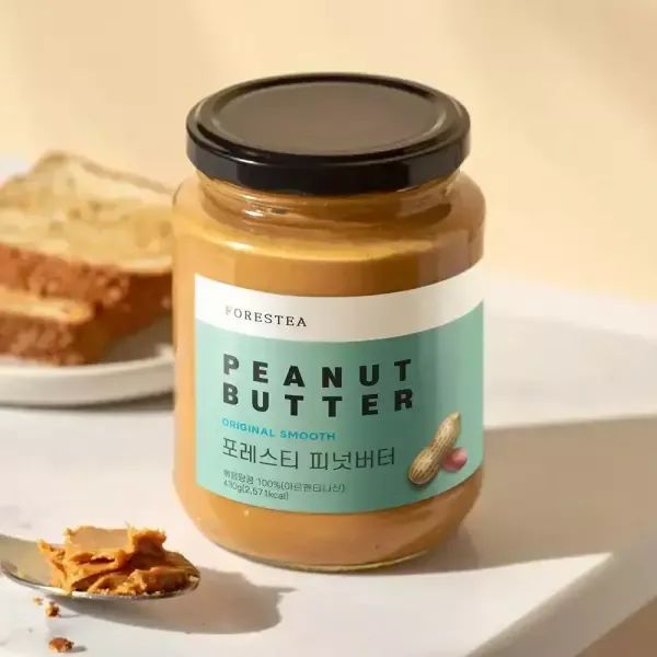 상품 이미지: 국내제조 무첨가 100% 땅콩버터 450g 1병 대용량 무가당 무설탕 피넛버터