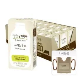 상품 이미지: 상하목장 유기농 우유, 200ml, 24개 + 상하목장 컵홀더 200ml, 1개