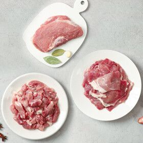 상품 이미지: (신선집중) 국내산 돼지 뒷다리살 1kg x 2팩 (장조림/찌개/제육/다짐육)