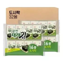 상품 이미지: 삼육김 광천 재래 도시락김 4g, 32봉