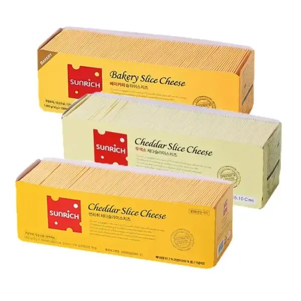 상품 이미지: 썬리취 베이커리 무색소 체다 슬라이스 치즈 100매 3종 골라담기