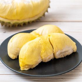 상품 이미지: 깐두리안 900g (450gx2팩) / 냉동신선포장. 잘익은 두리안 과육만 선별포장