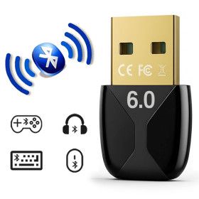 상품 이미지: 블루투스 무선 USB 동글 6.0 어댑터 연결 PC 컴퓨터 데스크탑 노트북 윈도우11 송수신기 수신기 이어폰