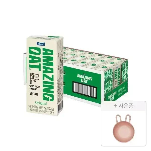 상품 이미지: 매일유업 어메이징오트 오리지널 190ml, 24개+증정(애니멀 시리얼볼 래빗, 2P, 1개)