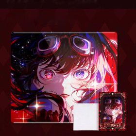 상품 이미지: ATK 강화유리 마우스패드 레드 한정판 fps전용 데스크탑 패드 키보드패드 490X420X3.5mm