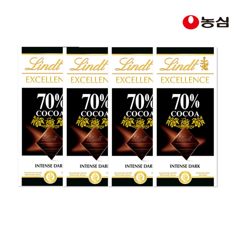 상품 이미지: 린트 엑설런스 다크70%, 100g, 4개