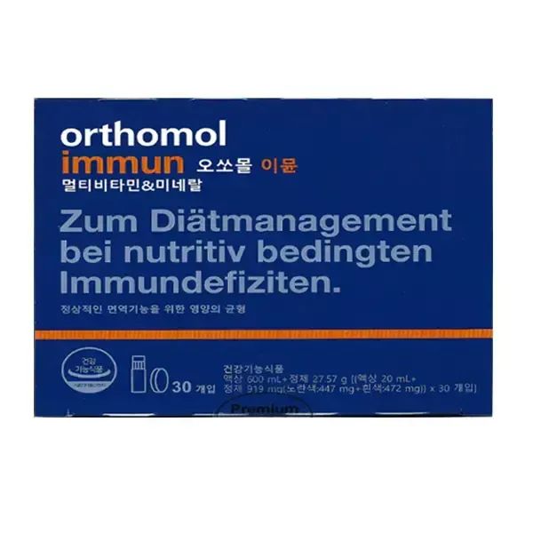 상품 이미지: 오쏘몰 이뮨 멀티비타민 미네랄 (액상 20ml + 정제 919mg) x 30개입 1개 JJ몰