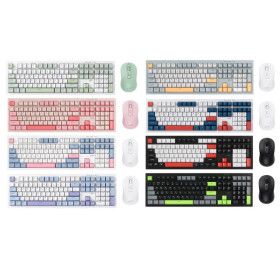 상품 이미지: 지클릭커 오피스프로 WMK90 사일런스 M RGB 무소음 방수 무선 블루투스 108  키보드 마우스 세트