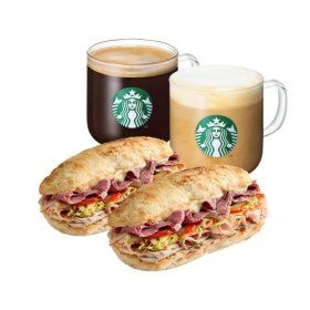 상품 이미지: 뉴욕 샌드위치 세트 카페 아메리카노 T + 카페 라떼 T + 렌위치 NY 샌드위치 2개