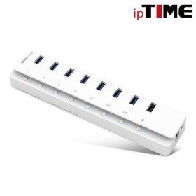 상품 이미지: IPTIME UH508 8포트 유전원 허브 개별전원 7포트 USB3.0+1포트 전용충전 스타배송