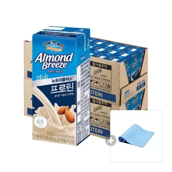 상품 이미지: 아몬드브리즈 프로틴, 190ml, 48개 + 증정(아몬드브리즈 요가매트 1개)