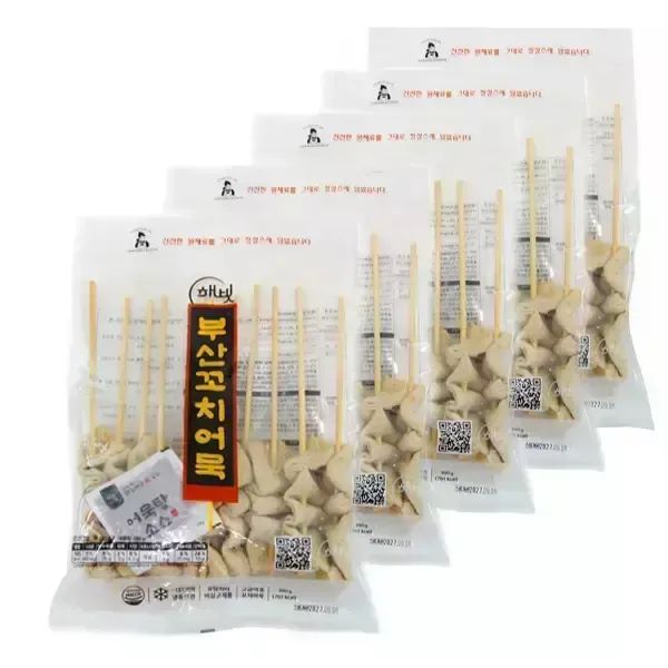 상품 이미지: [내일도착] 해빗 부산 꼬치어묵 50꼬치 (10개 X 5봉) + 어묵탕소스