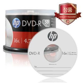 상품 이미지: HP DVD-R 4.7GB 16배속 50장케이크/공DVD/공CD