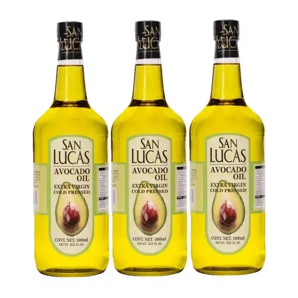 상품 이미지: San-Lucas 아보카도 오일 1L x 3병+원터치캡 엑스트라버진 냉압착 HASS 외