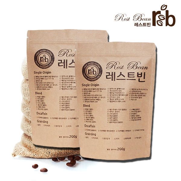 상품 이미지: 레스트빈 200gx2봉 원두커피 당일로스팅 신선한 갓볶은