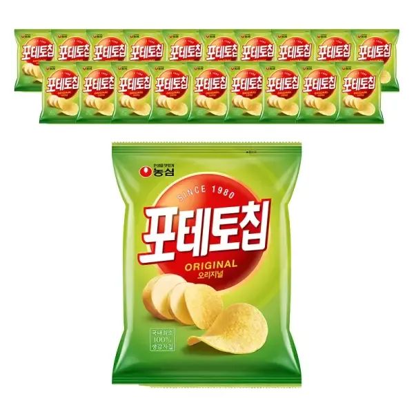 상품 이미지: 농심 포테토칩 오리지널, 60g, 20개