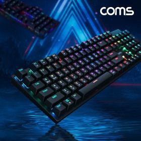 상품 이미지: 게이밍 기계식 키보드 녹축 RGB LED 레인보우묵직한 타이핑감 경쾌함 타건 386