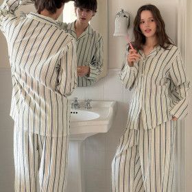 상품 이미지: (12+10%할인) 봄과 함께온 사계절 잠옷 세트 원피스 커플 파자마 데일리 홈웨어 사은품 증정/추가할인 혜택