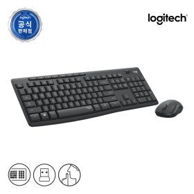 상품 이미지: 로지텍코리아 공식 MK295 콤보 무소음 무선 키보드 마우스 세트 블랙 스마일캐쉬 1% 지급