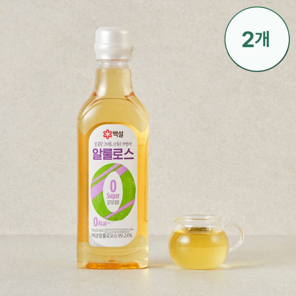 상품 이미지: 백설 알룰로스 [설탕의 단맛 그대로, 0칼로리] 700g, 2개